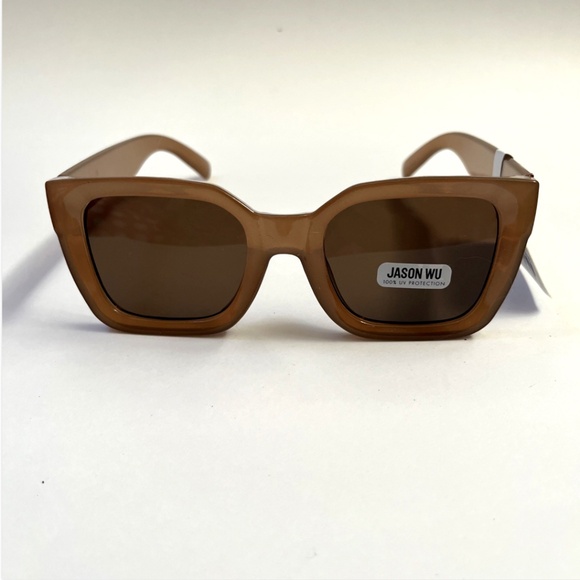 Jason Wu Milky Beige Nude Square Acetate Sunglasses Brown Lenses UV400 New main image 6